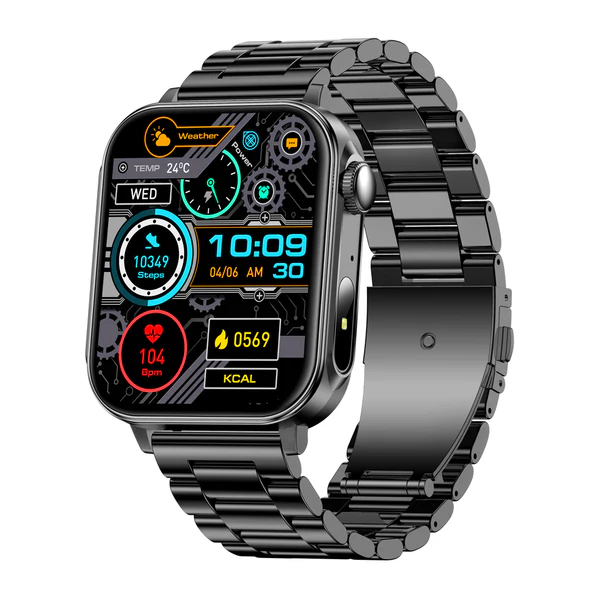 COLMI P80 Stainless Steel and Silicone Strap Smartwatch